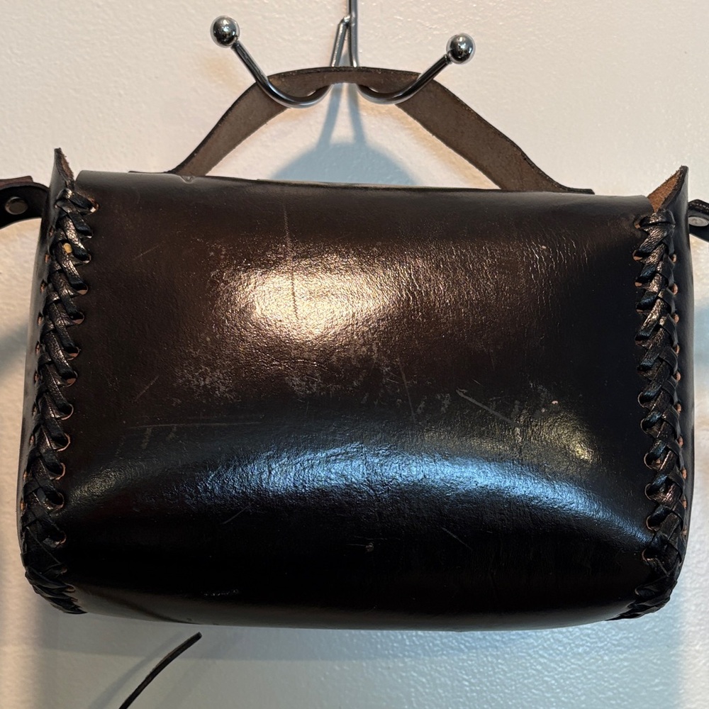 Handmade Mexican Leather bag with matching wallet - Picture 3 of 6